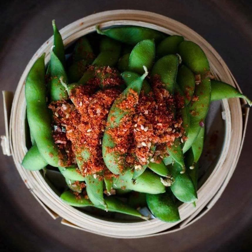 Spicy edamame with chilli and sesame